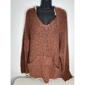 Prana Shine On Sweater Hoodie Kangaroo Chai Heather Size XL